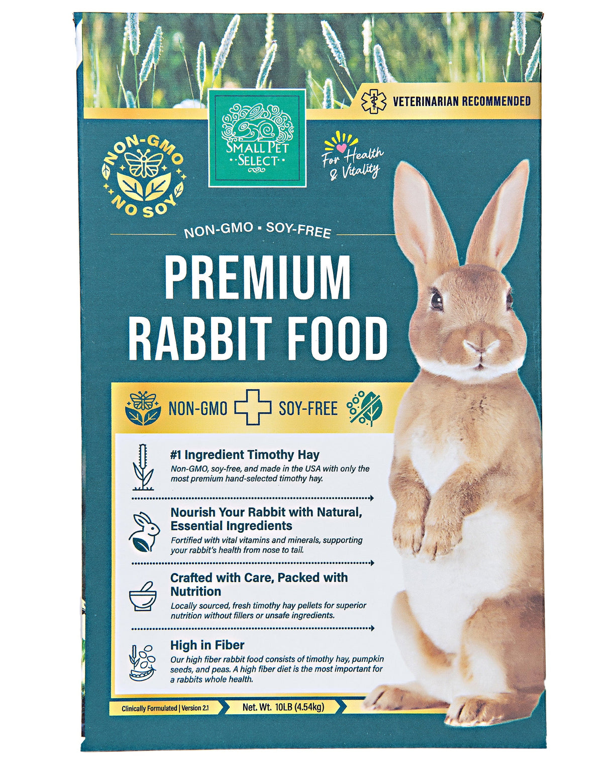 Premium Rabbit Food Pellets - Non-GMO, Soy-Free