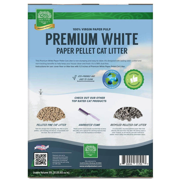 Premium White Paper Pellet Cat Litter Small Pet Select U.S.