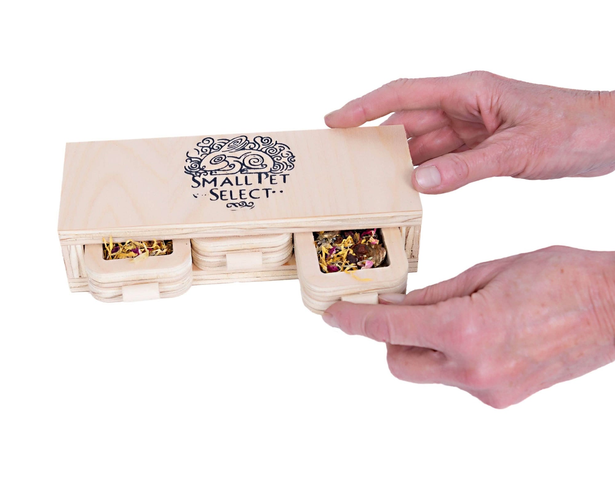 Wooden Drawer Puzzle for guinea pigs rabbits and other small pets