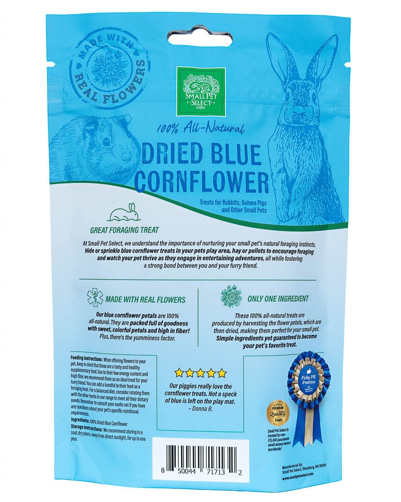 Blue Cornflower Foraging Herbs - Small Pet Select U.S.