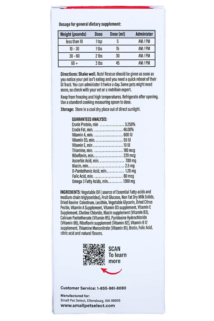 Nutri-Rescue (fast nutrition to keep GI tract moving)