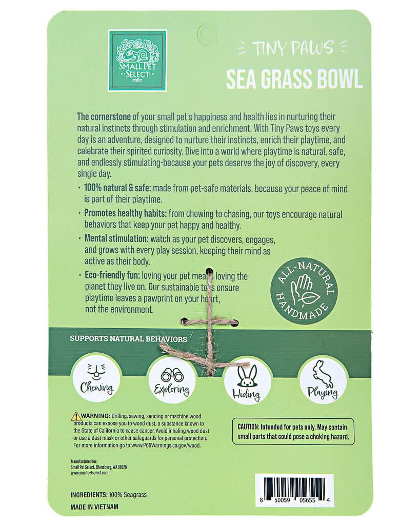 Tiny Paws Sea Grass Bowl