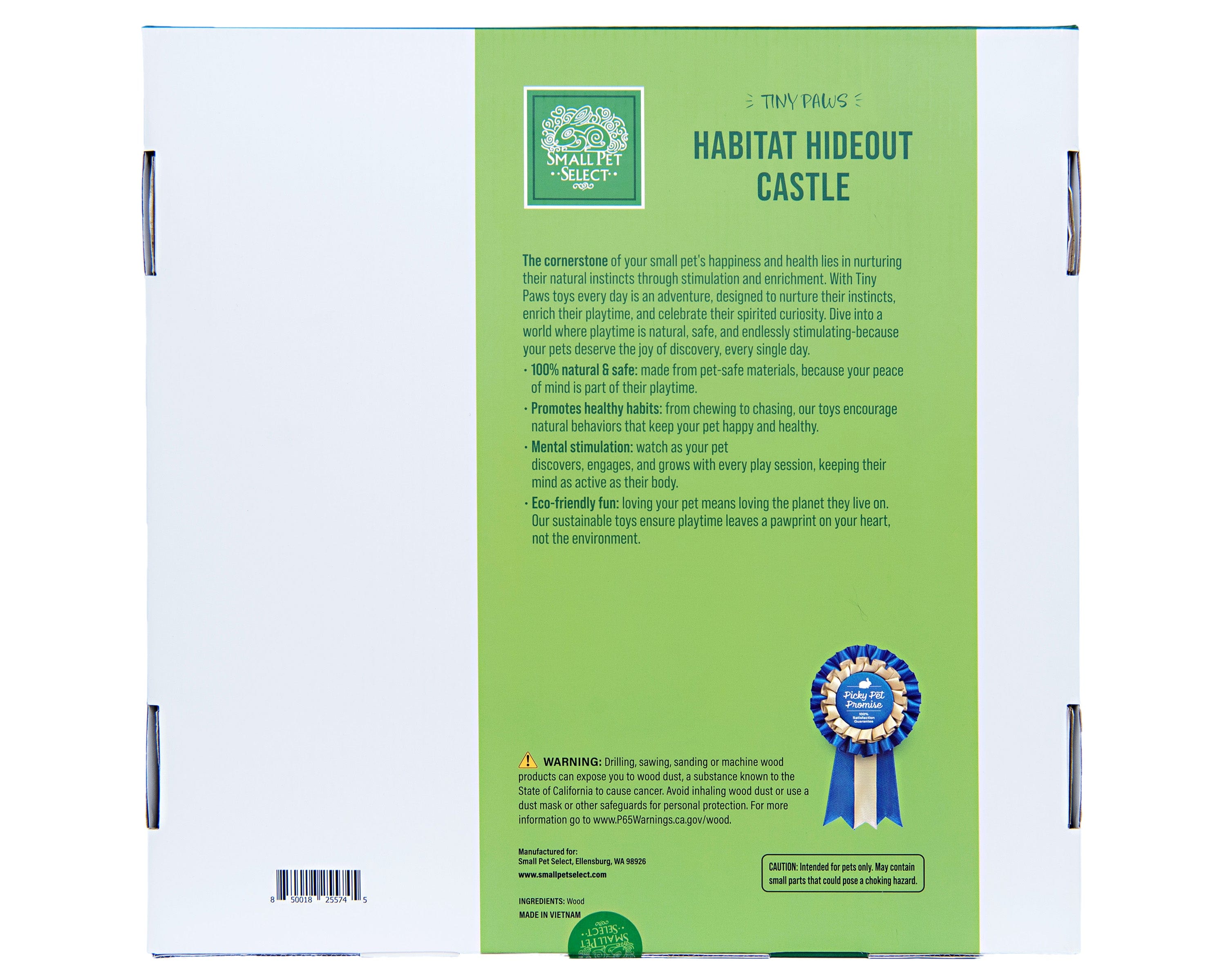 Tiny Paws Habitat Hideout Castle - Medium – Small Pet Select U.S.