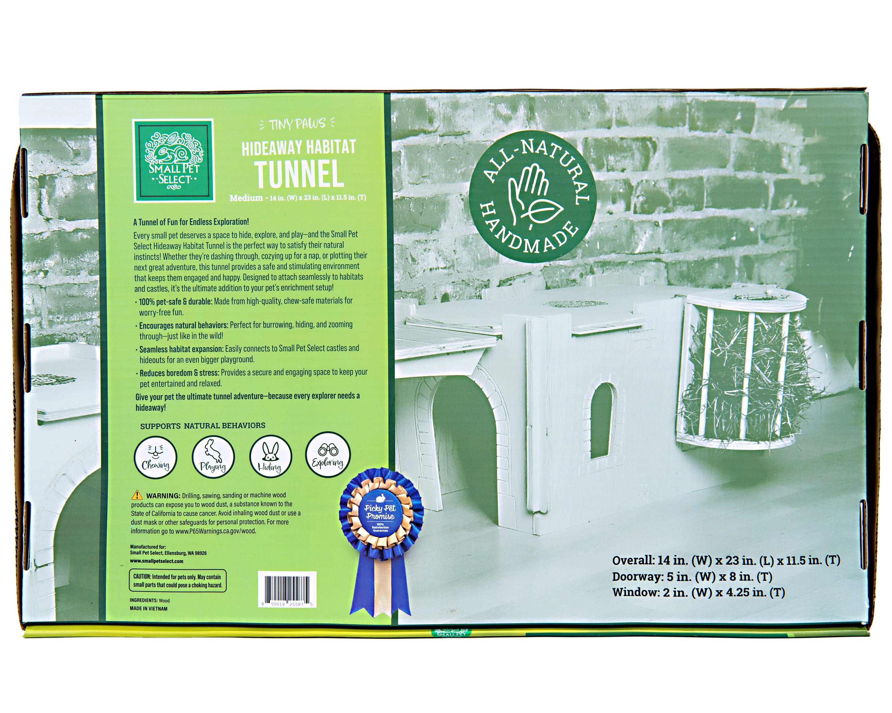 Tiny Paws- Hideaway Habitat Tunnel - Medium – Small Pet Select U.S.