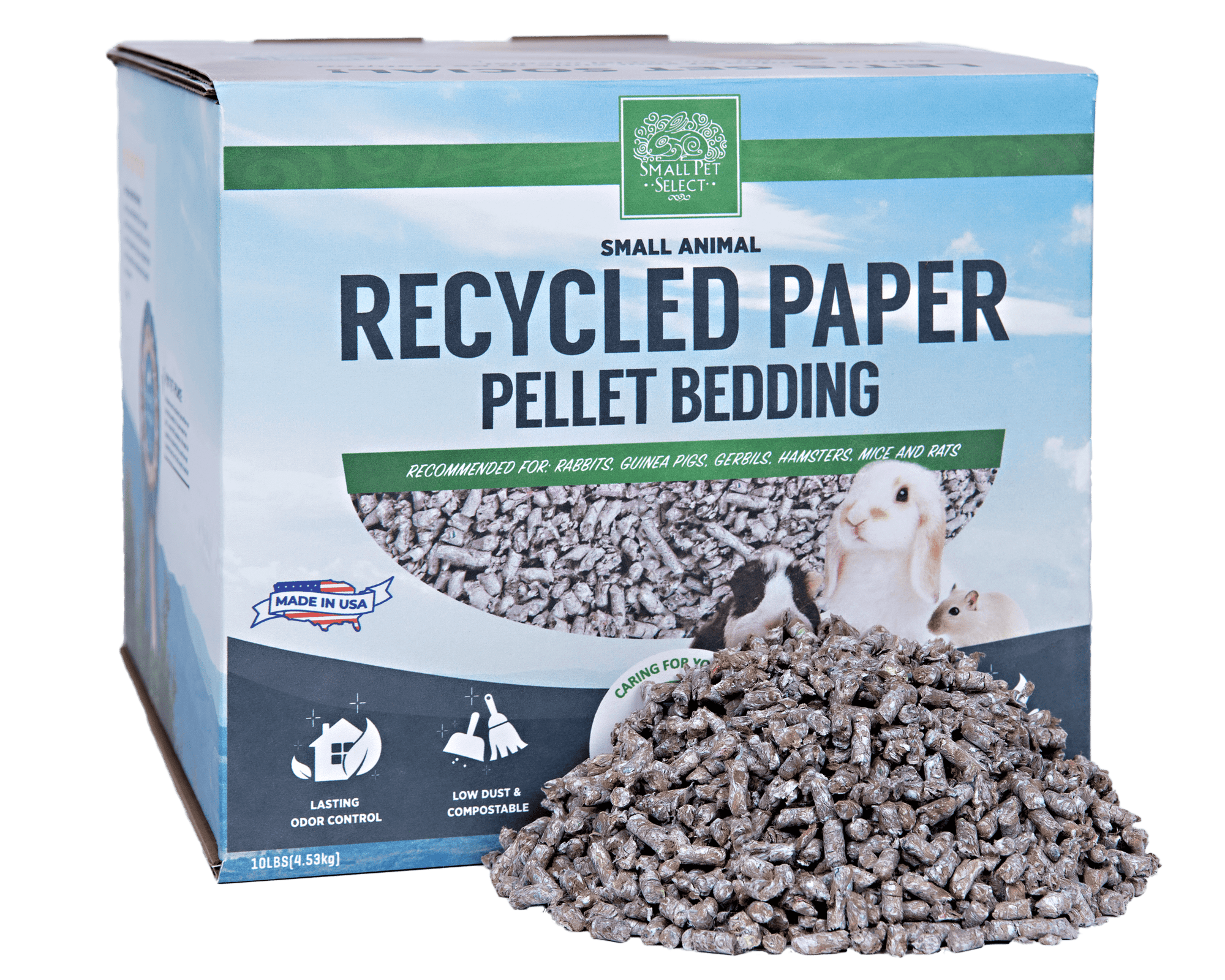 Small Animal Recycled Paper Pellet Bedding Small Pet Select U.S