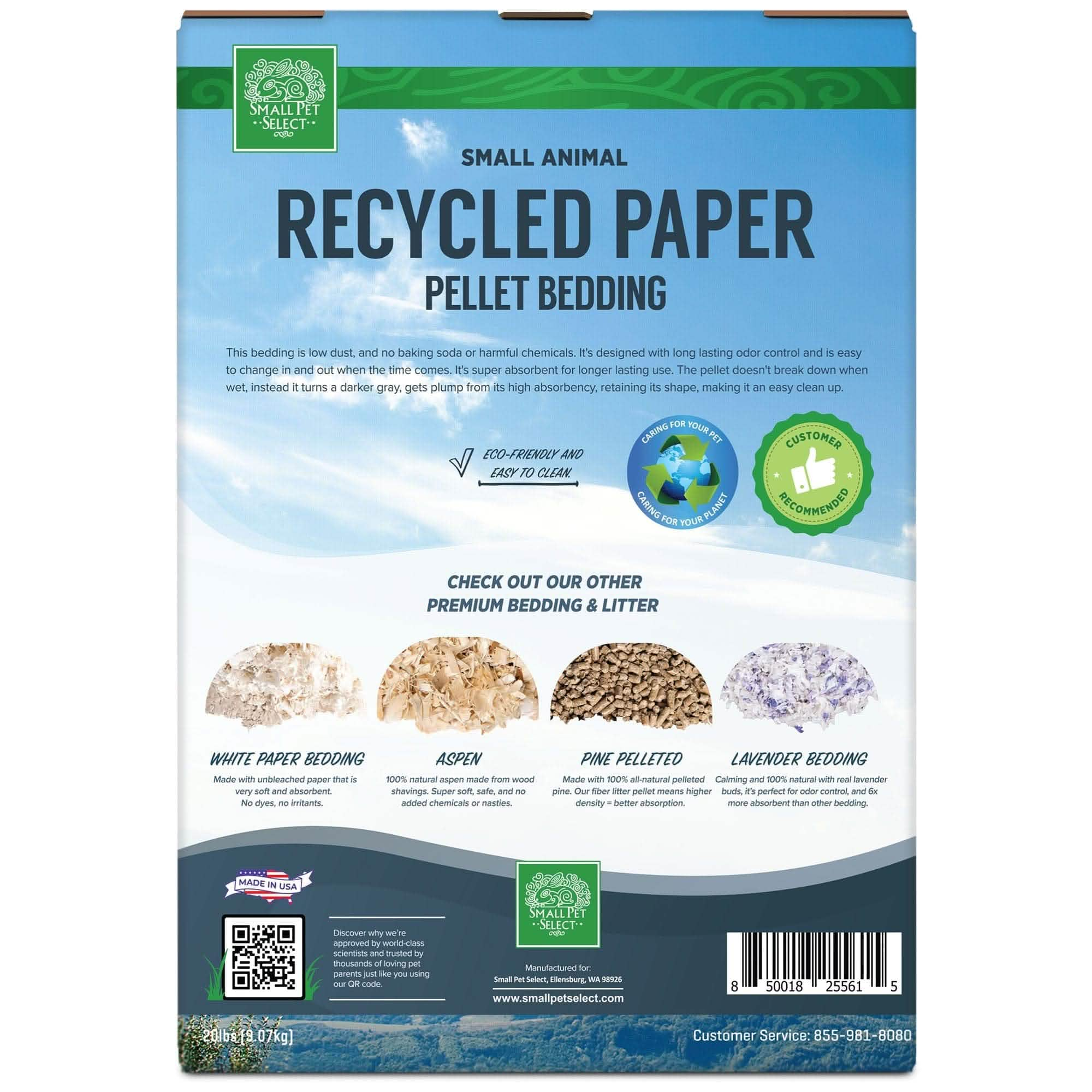 Small Animal Recycled Paper Pellet Bedding Small Pet Select U.S