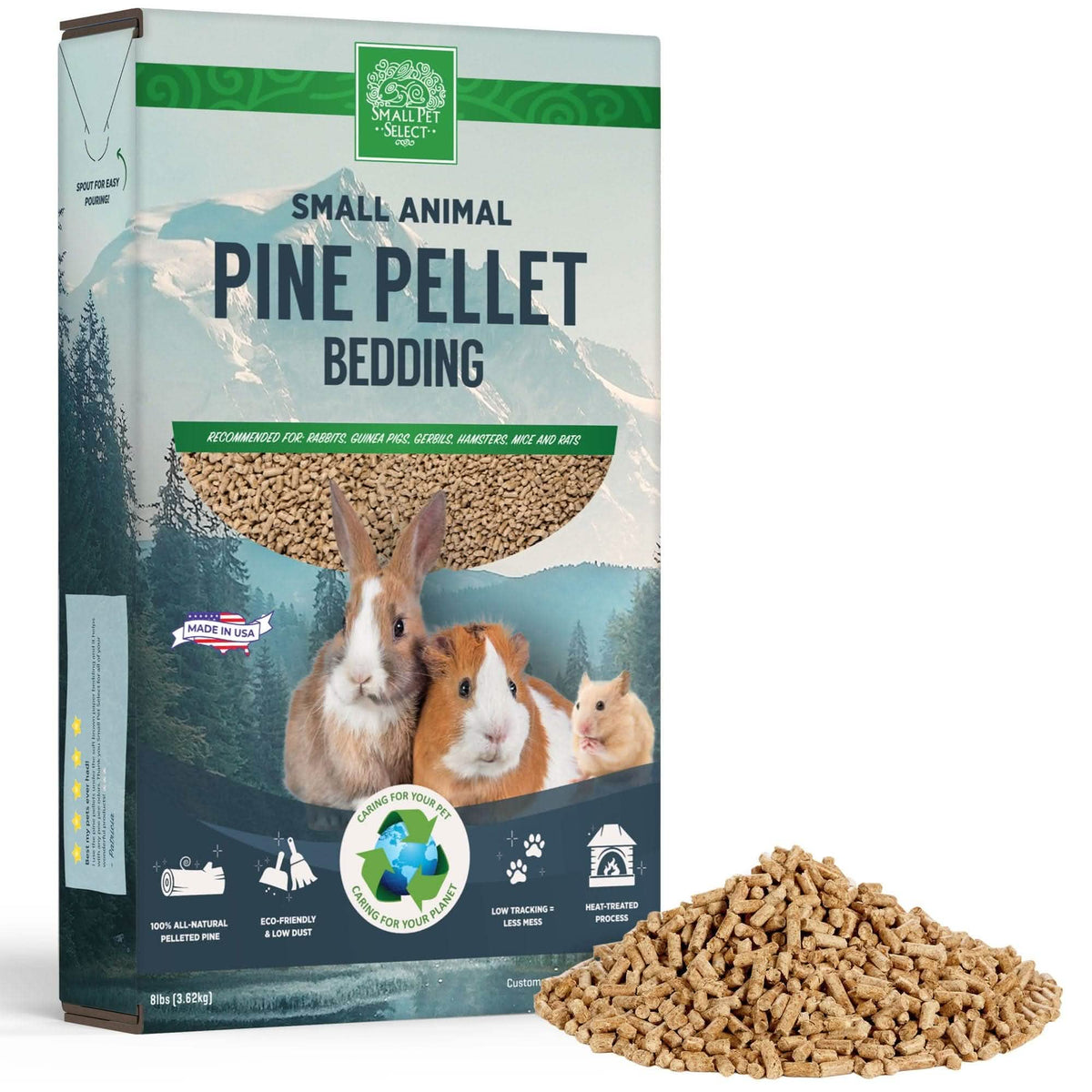 Pine Pellet Litter/Bedding for Rabbits & Guinea Pigs 100 AllNatural Small Pet Select U.S.
