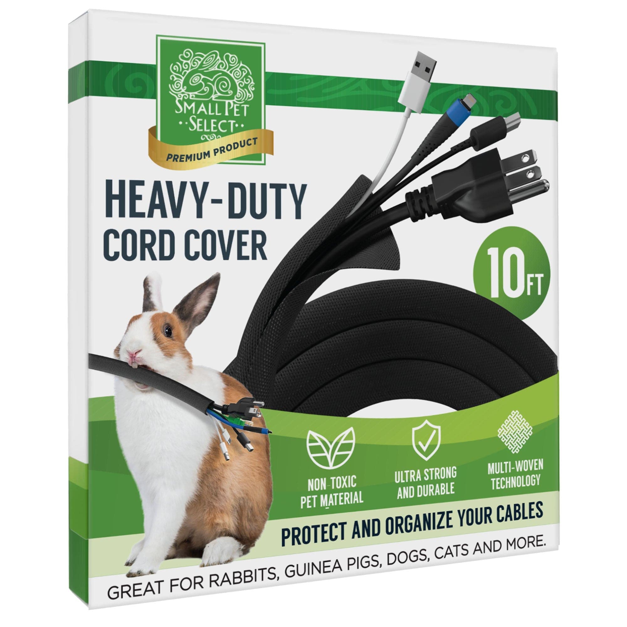 Small Pet Select U.S. Small Pet Heavy Duty Cord Cover | Black