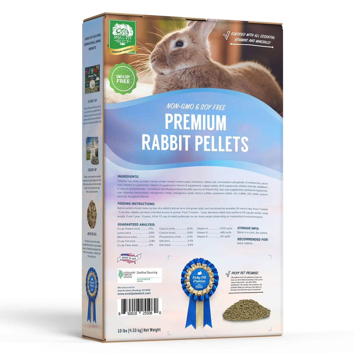 My Pet Rabbit Powder Non-GMO, Soy-Free Rabbit Food Pellets - Made in the USA! – Small Pet ...