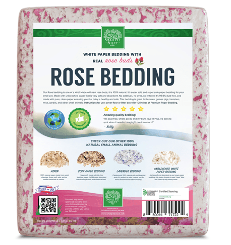 Rose White Paper Bedding