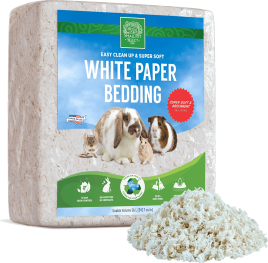 white paper bedding for small pets from small pet select