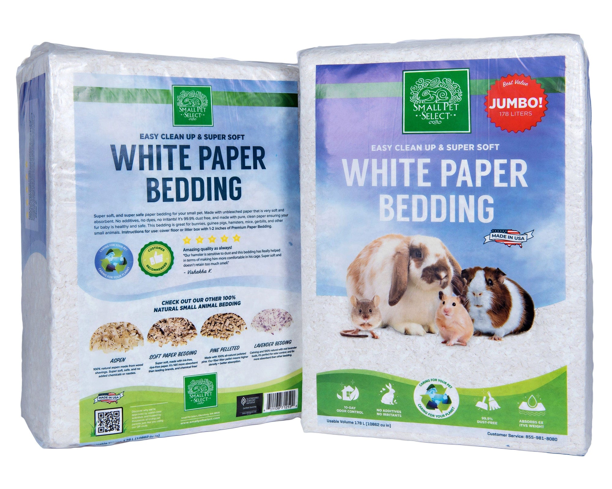 Unbleached White Paper Bedding for Rabbits