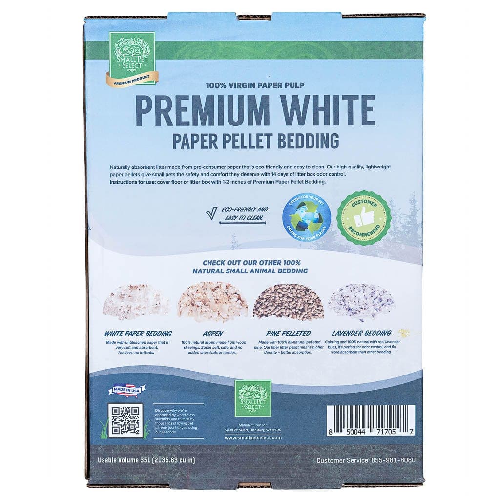 Premium White Paper Pellet Bedding