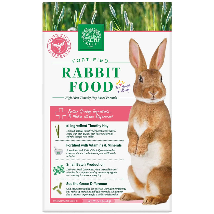 Gray Rabbit Food Premium, Healthy Hay-Based Rabbit Food | Small Pet Select U.S – Small ...