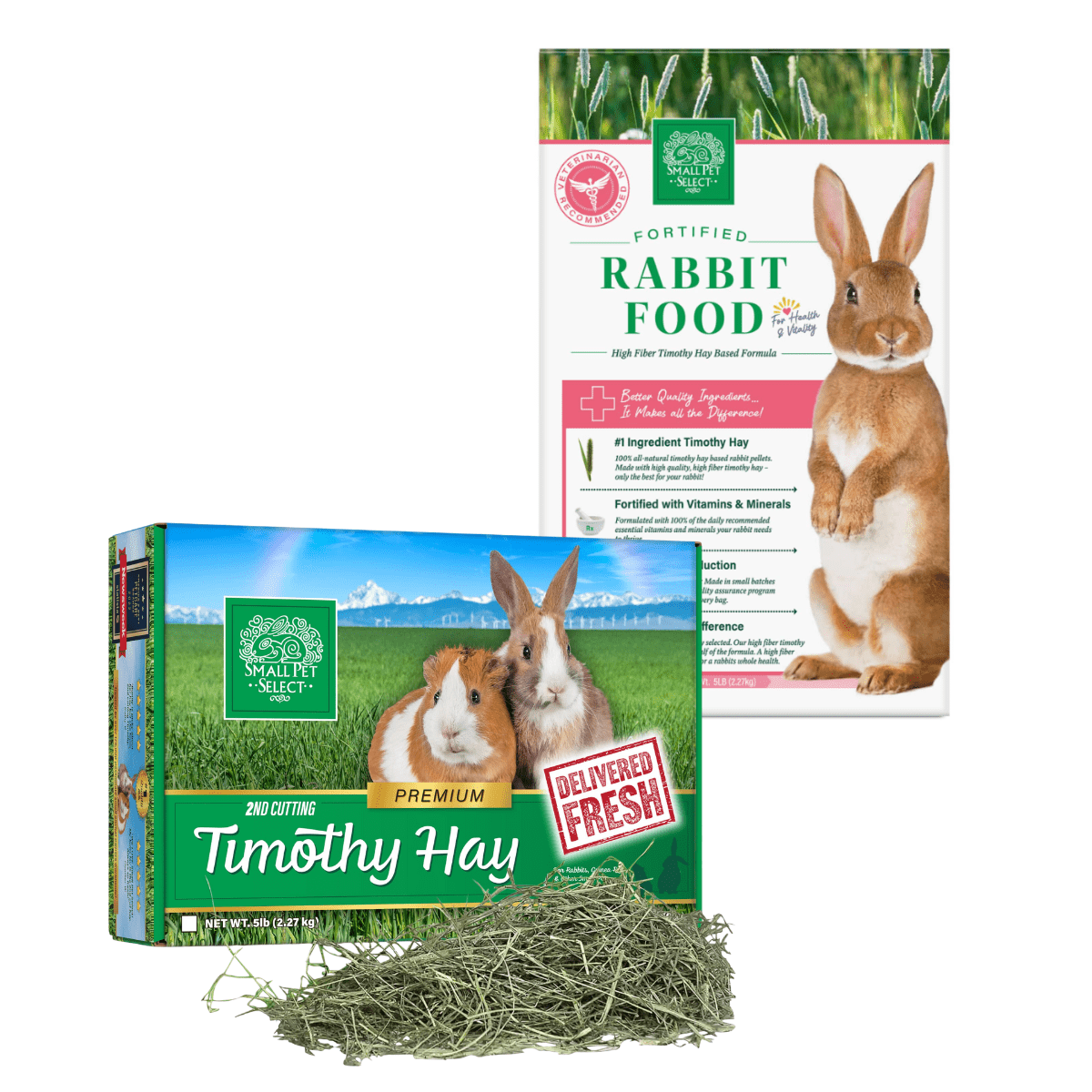 2nd Cut Timothy + Rabbit Food Pellets