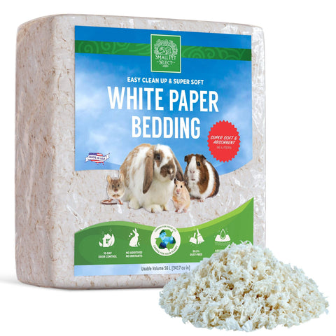 Small Pet Select Unbleached White Paper Bedding for rabbit habitats