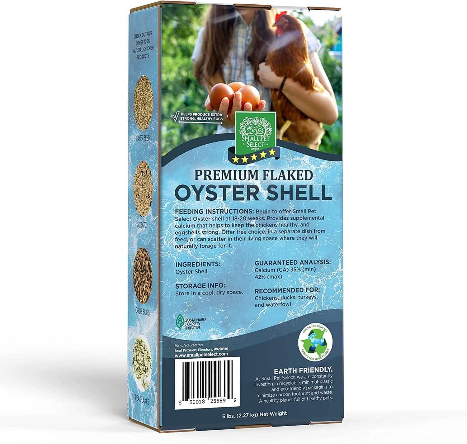 100% Flaked Oyster Shell - Small Pet Select U.S.